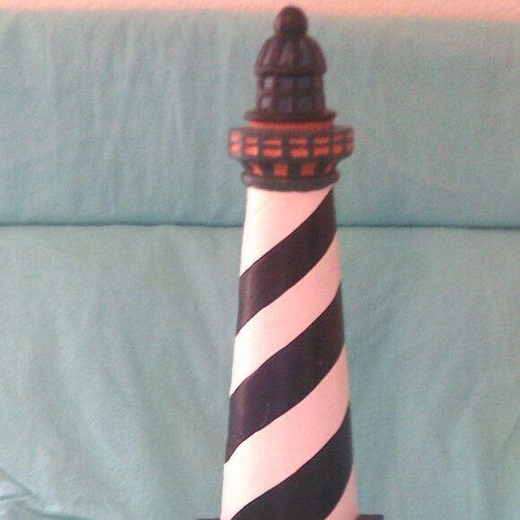 LIGHTHOUSE Beach Beacon Light Sea Nautical CAST IRON Door Stop Bookend Decor - Picture 1 of 6